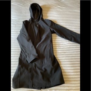 Lucy black fleece water proof rain jacket